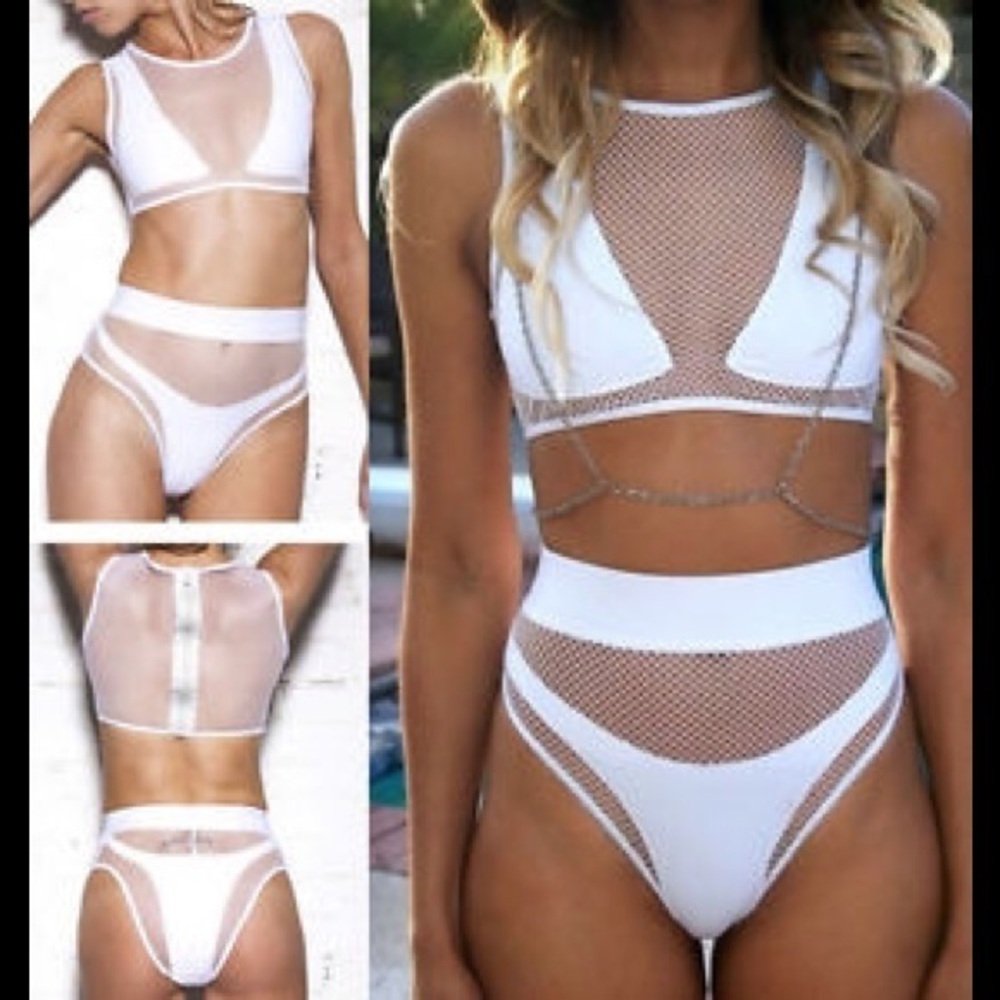 Sexy high waist netted Bikini XS NWOT